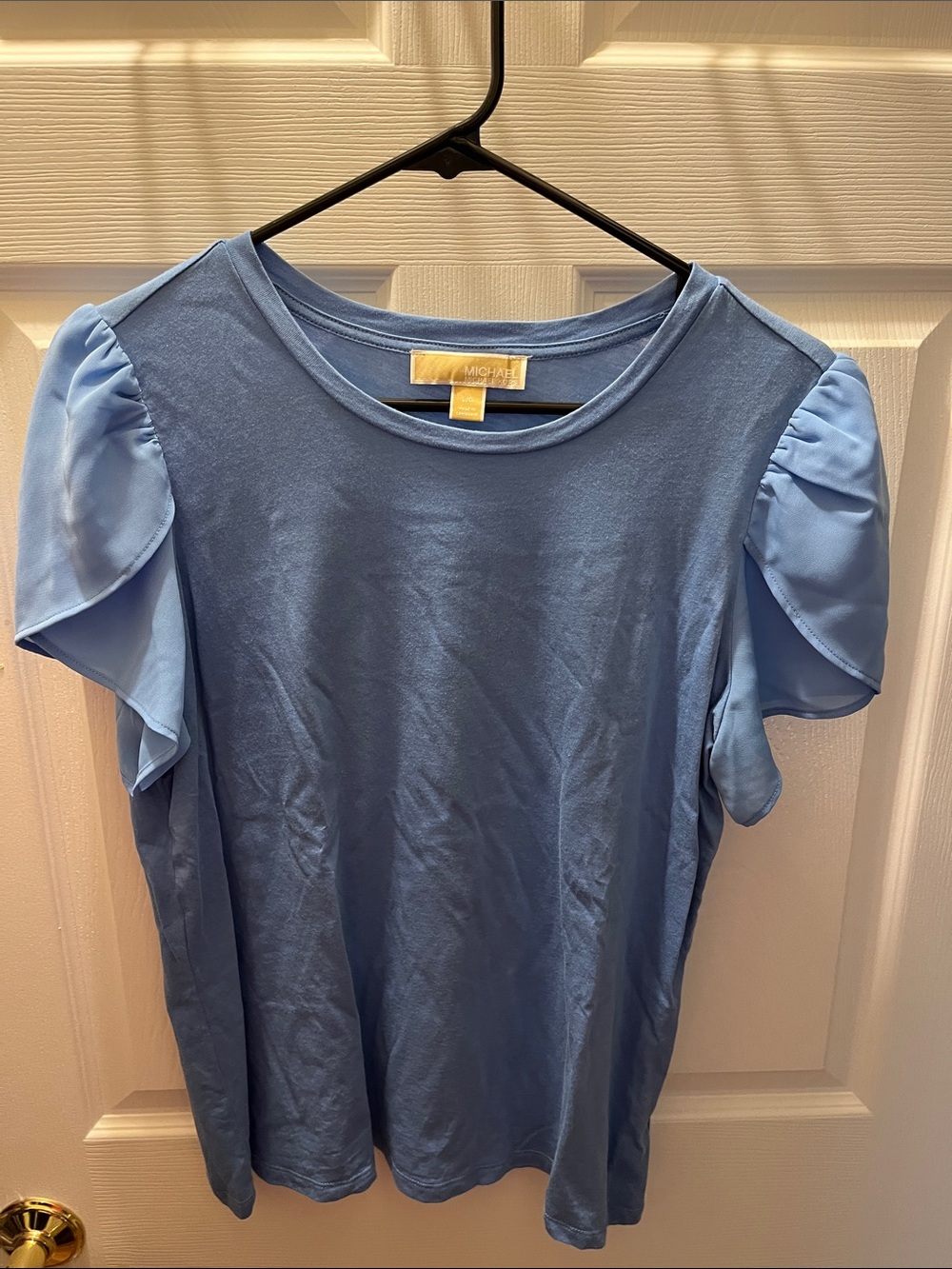 Blue Tulip Sleeve T-Shirt by Michael (Michael Kors) Size L